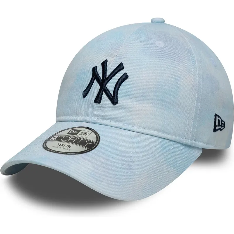 niebieska-zakrzywiona-czapka-regulowana-dla-chlopca-9twenty-tie-dye-new-york-yankees-mlb-new-era