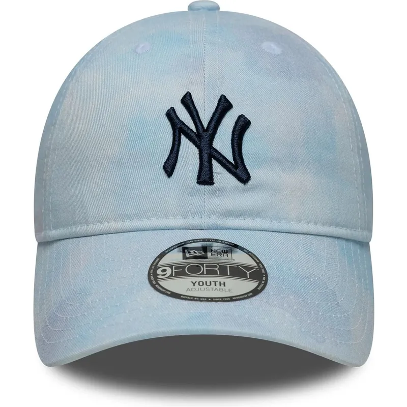 cap-curbata-blue-adjustable-strap-pentru-copii-9twenty-tie-dye-de-new-york-yankees-mlb-de-new-era