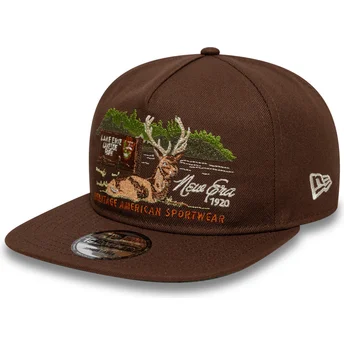 Șepci plată maro reglabilă 19TWENTY Outdoor Graphic de New Era