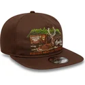 casquette-plate-marron-ajustable-19twenty-outdoor-graphic-new-era