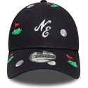 cappellino-curvo-blu-marino-regolabile-9forty-golf-all-over-print-di-new-era