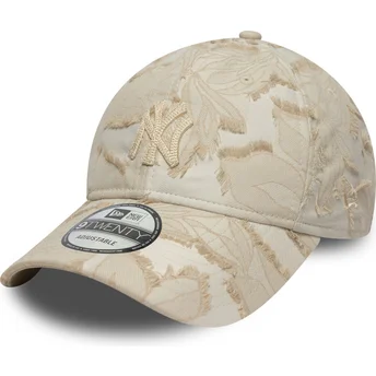 Șepci curbată bej reglabilă 9TWENTY Img Floral de New York Yankees MLB de New Era
