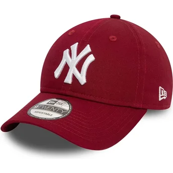 Șepci curbată roșu reglabilă 9TWENTY League Essential de New York Yankees MLB de New Era