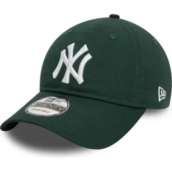 Cappellino con visiera curva verde scuro regolabile 9TWENTY League Essential di New York Yankees MLB di New Era