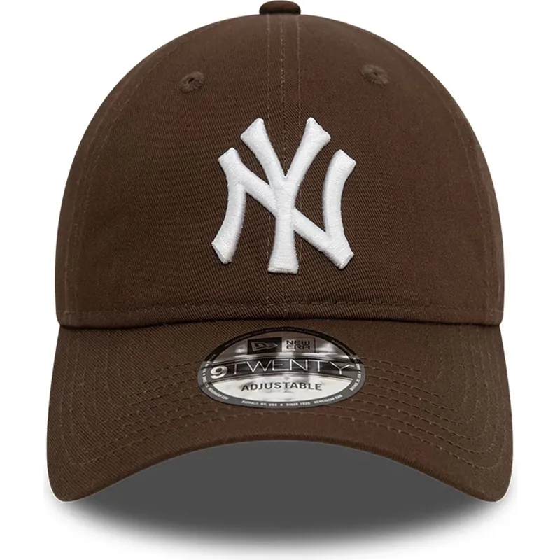 cappellino-curvo-marrone-regolabile-9twenty-league-essential-dei-new-york-yankees-mlb-di-new-era