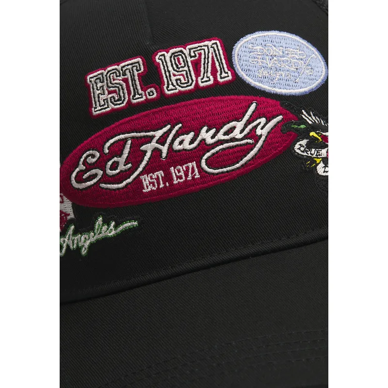 czapka-trucker-czarna-est-1971-varsity-ed-hardy
