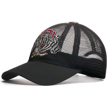 Cap curbată black snapback de Ed Hardy