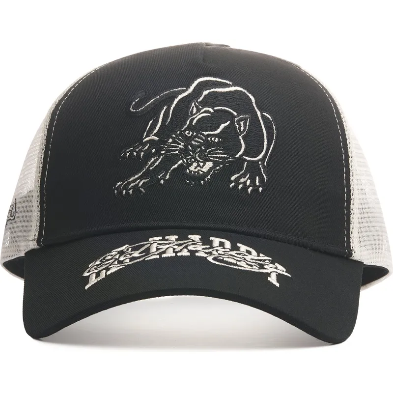 svart-truckerkeps-contrast-stitch-panther-graphic-fran-ed-hardy