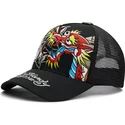 gorra-trucker-negra-dragon-and-roses-graphic-de-ed-hardy