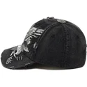 gorra-curva-negra-ajustable-brave-hearts-de-ed-hardy