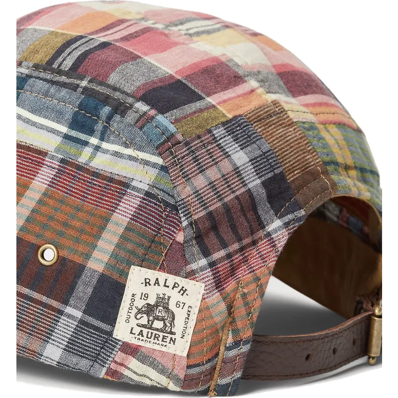 epci-curbata-papagal-reglabila-patchwork-madras-de-polo-ralph-lauren