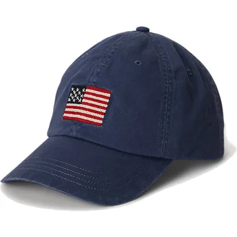 Gorra curva azul marino ajustable Classic Sport Flag de Polo Ralph Lauren