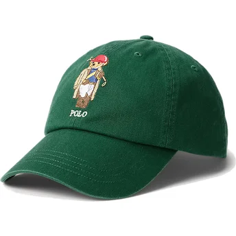 Polo Ralph Lauren Curved Brim Classic Sport Twill Polo Bear Green Adjustable Cap