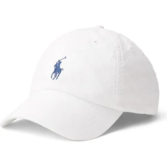 Cappellino curvo bianco regolabile Linen di Polo Ralph Lauren
