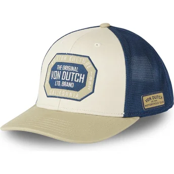 Casquette trucker beige et bleue SEM10 Von Dutch