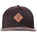 casquette-plate-marron-ajustable-glencheck-djinns