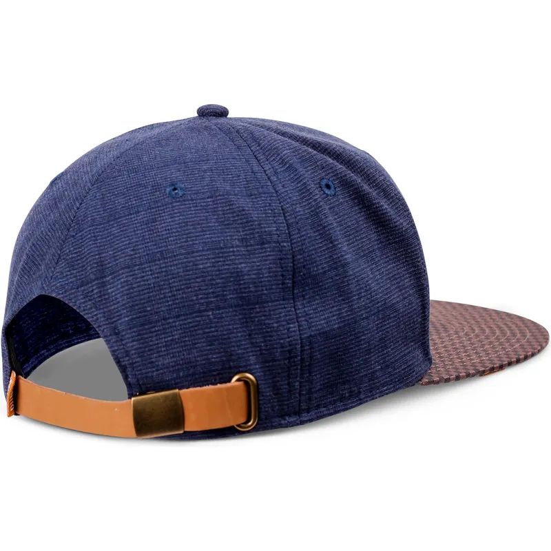 casquette-plate-bleue-marine-ajustable-glencheck-djinns
