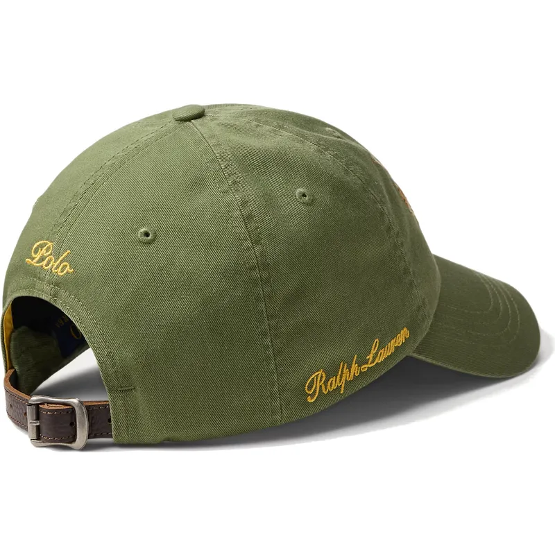 casquette-courbee-verte-ajustable-twill-triple-pony-polo-ralph-lauren