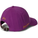 cappellino-curvo-viola-regolabile-twill-triple-pony-di-polo-ralph-lauren