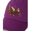 polo-ralph-lauren-curved-brim-twill-triple-pony-purple-adjustable-cap