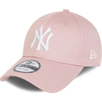 Gorra curva rosa ajustable con logo rosa 9FORTY League Essential de New York Yankees MLB de New Era