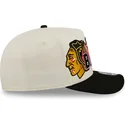beige-och-svart-kurvad-keps-snapback-9fifty-a-frame-classic-fran-chicago-blackhawks-nhl-av-new-era