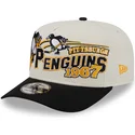 cappellino-visiera-curva-beige-snapback-9fifty-a-frame-classic-di-pittsburgh-penguins-nhl-di-new-era