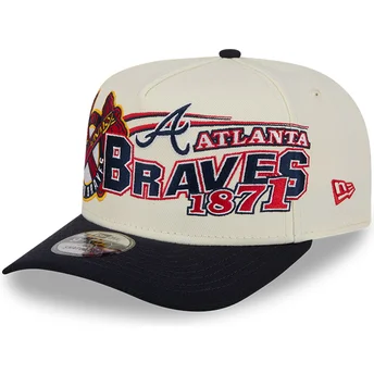 Cap curbată beige snapback 9FIFTY A Frame Classic de Atlanta Braves MLB de New Era