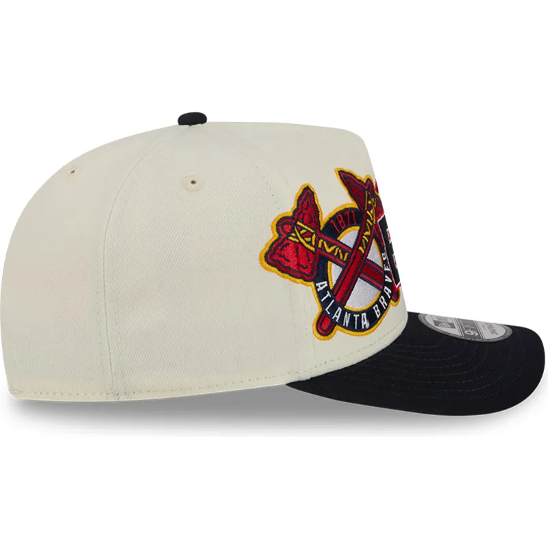 bezowo-czarna-zakrzywiona-czapka-snapback-9fifty-a-frame-classic-atlanta-braves-mlb-new-era