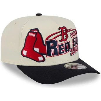 Czapka z daszkiem beżowo-czarna snapback 9FIFTY A Frame Classic Boston Red Sox MLB New Era