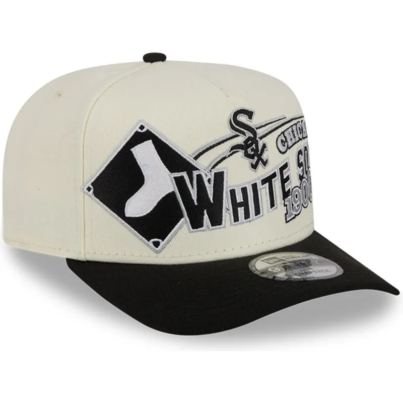 gorra-curva-beige-y-negra-snapback-9fifty-a-frame-classic-de-chicago-white-sox-mlb-de-new-era