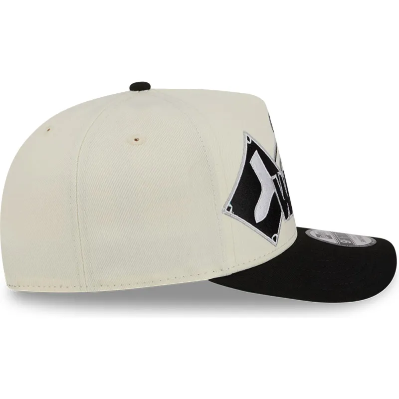 gorra-curva-beige-y-negra-snapback-9fifty-a-frame-classic-de-chicago-white-sox-mlb-de-new-era