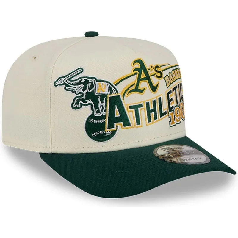 bojd-keps-beige-och-gron-snapback-9fifty-a-frame-classic-fran-oakland-athletics-mlb-av-new-era