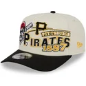new-era-curved-brim-9fifty-a-frame-classic-pittsburgh-pirates-mlb-beige-and-black-snapback-cap