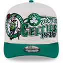 casquette-courbee-beige-et-verte-snapback-9fifty-a-frame-classic-boston-celtics-nba-new-era
