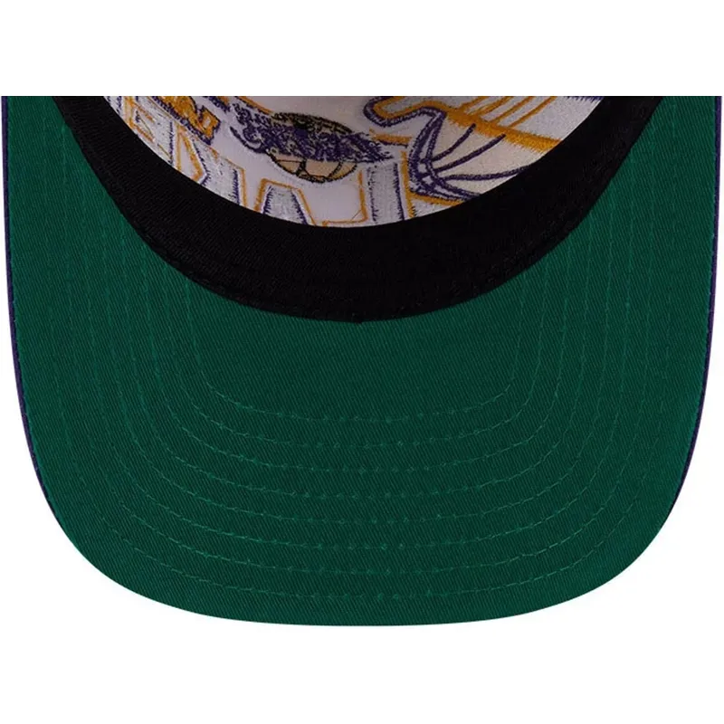 cappellino-curvo-beige-e-viola-snapback-9fifty-a-frame-classic-dei-los-angeles-lakers-nba-di-new-era