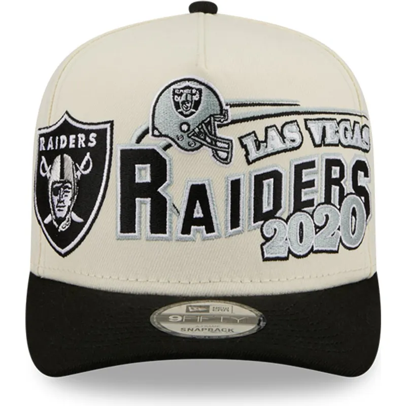 gorra-curva-beige-y-negra-snapback-9fifty-a-frame-classic-de-las-vegas-raiders-nfl-de-new-era