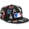cappello-piatto-nero-aderente-59fifty-all-over-di-mlb-di-new-era