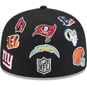 cappello-piatto-nero-aderente-59fifty-all-over-di-nfl-di-new-era