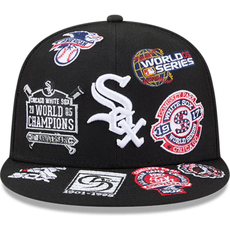 svart-platt-keps-justerad-59fifty-all-over-logos-fran-chicago-white-sox-mlb-av-new-era
