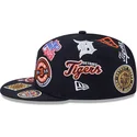 cappello-piatto-blu-marino-chiuso-59fifty-all-over-dei-detroit-tigers-mlb-di-new-era