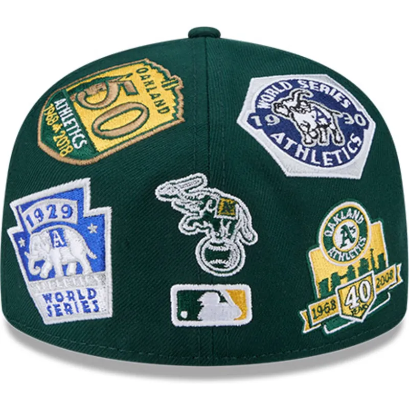 grune-enganliegende-59fifty-all-over-flat-cap-der-oakland-athletics-mlb-von-new-era