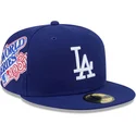 cappello-piatto-blu-chiuso-59fifty-hidden-hit-dei-los-angeles-dodgers-mlb-di-new-era