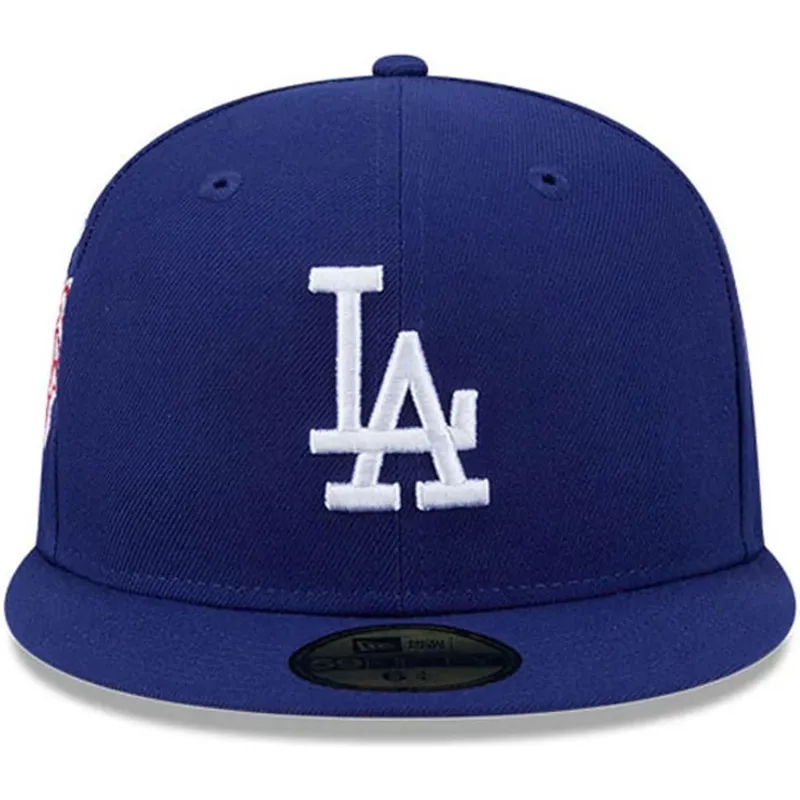 flache-blaue-angepasste-59fifty-hidden-hit-kappe-der-los-angeles-dodgers-mlb-von-new-era