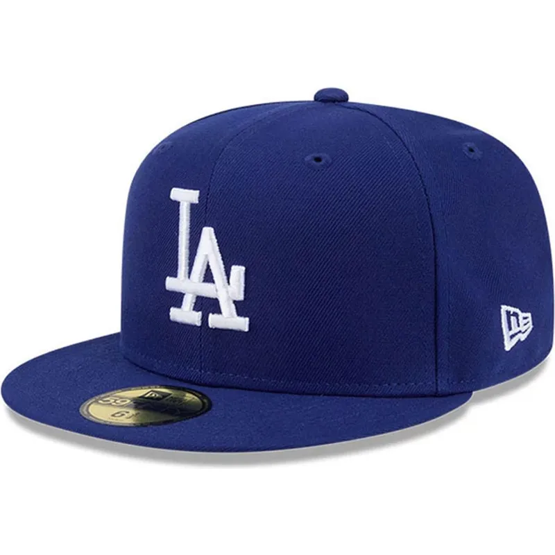 cappello-piatto-blu-chiuso-59fifty-hidden-hit-dei-los-angeles-dodgers-mlb-di-new-era