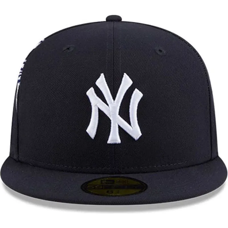 cappello-piatto-blu-marino-chiuso-59fifty-hidden-hit-dei-new-york-yankees-mlb-di-new-era