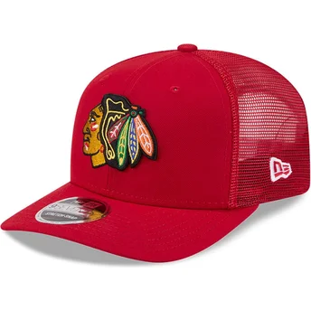 Șepci curbată roșu snapback 9SEVENTY Stretch Snap EG de Chicago Blackhawks NHL de New Era