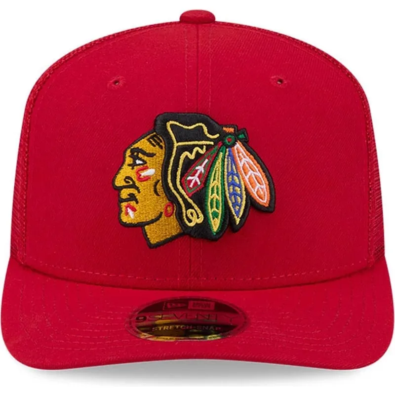 casquette-trucker-rouge-9seventy-stretch-snap-eg-chicago-blackhawks-nhl-new-era
