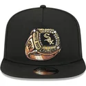 schwarze-flache-snapback-kappe-9fifty-a-frame-ring-der-chicago-white-sox-mlb-von-new-era