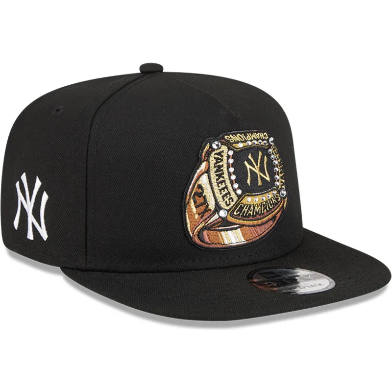 cappello-piatto-nero-snapback-9fifty-a-frame-ring-dei-new-york-yankees-mlb-di-new-era